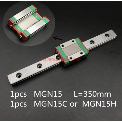 Cnc Router Parts AXK Linear Rail 15mm Linear Guide Mgn15 L=350mm Rail Way + Mgn15c Or Mgn15h Long Carriage For Cnc X Y Z Axis