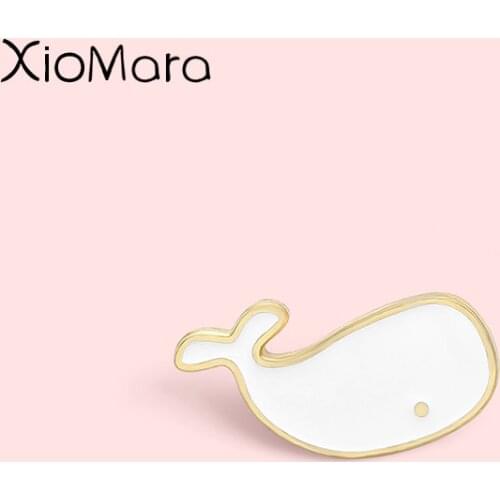 Mini Beluga Enamel Pins Cute Ocean Whale Brooches Lapel Badges Wholesale Cartoon Pin Fashion Jewelry Gifts for Friends