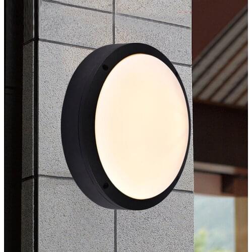 Round Outdoor Balcony Stairs Porch Wall Light Villa Corridor Wall Lamps Courtyard Building Gate Balcony Wall Light