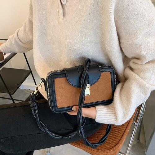 FANTASY Matte Box Dinner Bags 2020 Winter New Suede Shoulder Crossbody Bags For Women Trendy Vintage Small Handbags Good Quality