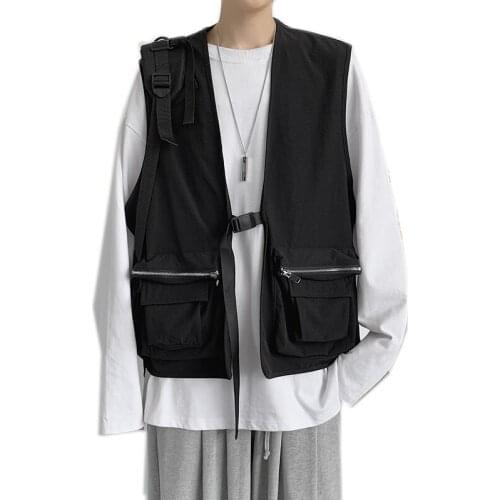 2021 Mens Korean Style Waistcoats Mens Summer Sleeveless Thin Waistcoat Vest Men Fashion Outerwear Coat Casual Vests