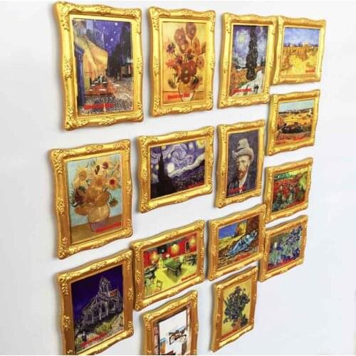 Netherlands Van Gogh Painting Magnetic Refrigerator Sticker Magnet Collection Gift Fridge Magnets