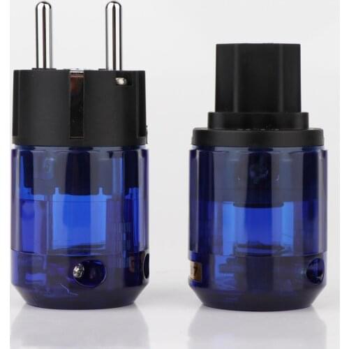 P037E+C37 Rhodium plated EU power connector IEC female connector
