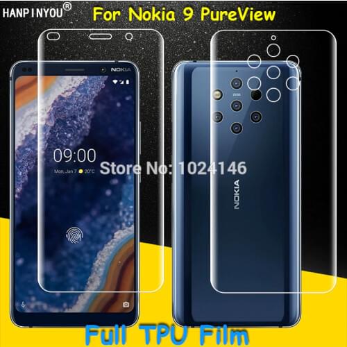 Front / Back Full Coverage Clear Soft TPU Film Screen Protector For Nokia 9 PureView 5.99" (Not Tempered Glass)