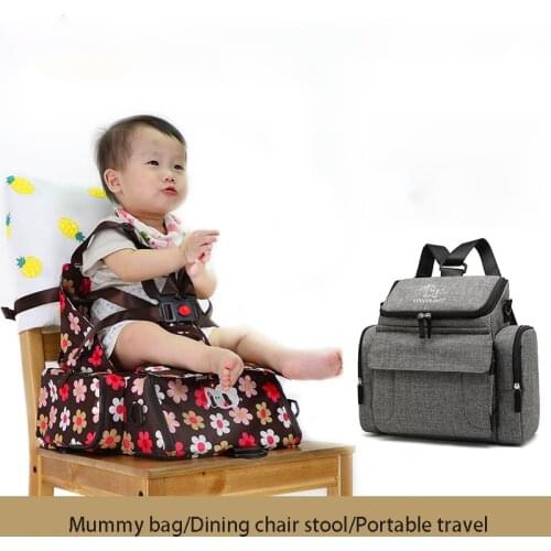 Baby portable dining chair bag childrens Travel Convenience To Go Out Mummy bag can folding large capacity multifunction