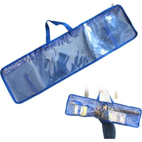 Fishing Bags 71cm Blue Transparent Plastic Canvas Bag for Fishing Rod Reel Line and Other Fishing Gears Storage Bag
