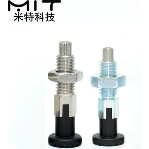 M6 Self-locking Index Plunger Pin Knob Plungers Coarse Thread Type Fixed self-locking Indexing Positioning Pins