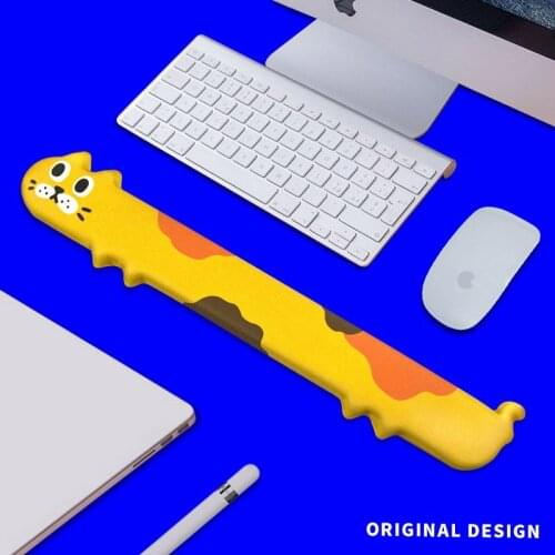 Cute Cat Keyboard Pad Memory Cotton Hand Silicone Wrist Mouse Pad Desktop Office Keyboard Mouse Configuration Wrist pad