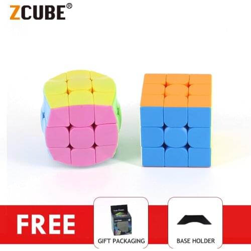 ZCube 3x3x3 Bread Pillowed Magic Cube Stickerless Professional Colorful Speed Cube Puzzle Toys for Kids Gifts