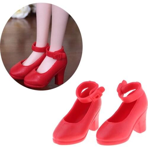 1/6 BJD Smart Dolls Shoes Red High Heels for Momoko Licca for DOD SD DD Party Outfit