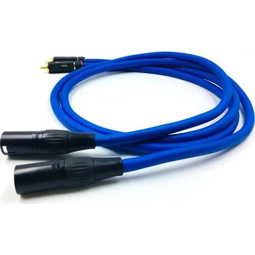 1 pair Hifi XLR Male to RCA Male Cable Hifi 2 Audio Amplifier CD DVD player RCA interconnect
