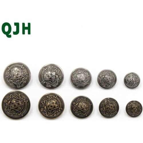 10 pieces of high-grade vintage metal button brass denim button men and women jeans clothing button 15 mm -25 mm