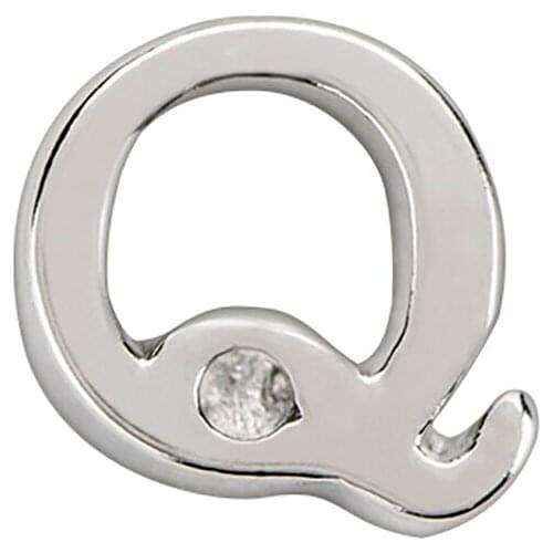10pcs Silver letter Q Charm floating charms for Living glass locket