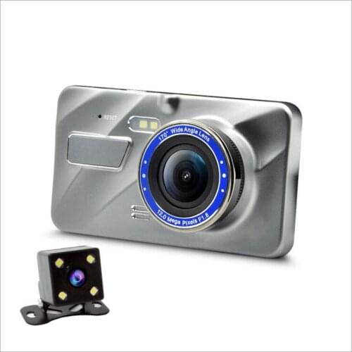 4-inch metal A10 dual-lens driving recorder car HD non-light night vision 1080 reversing image car security camera