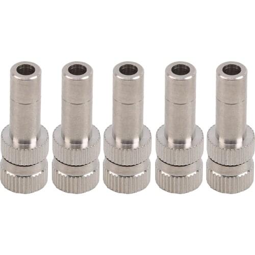 5 Pcs 0.2/0.3/0.4/0.5/0.6mm Water Spray Nozzle Stainless Steel Fog Connectors Garden Water Irrigation Sprinkler Misting Fittings