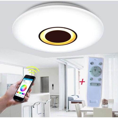 RGB Dimmable 36W RF Wireless Remote APP Control Music Bluetooth LED Pendant Light Musik Deckenleuchte ceiling lamp Plafondlamp