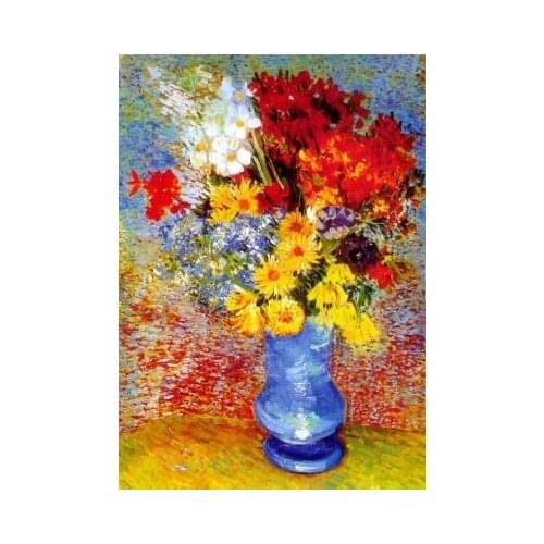 Flowers - van gogh abstract flower vase painting reproductions 100% painted by hand,50*60cm