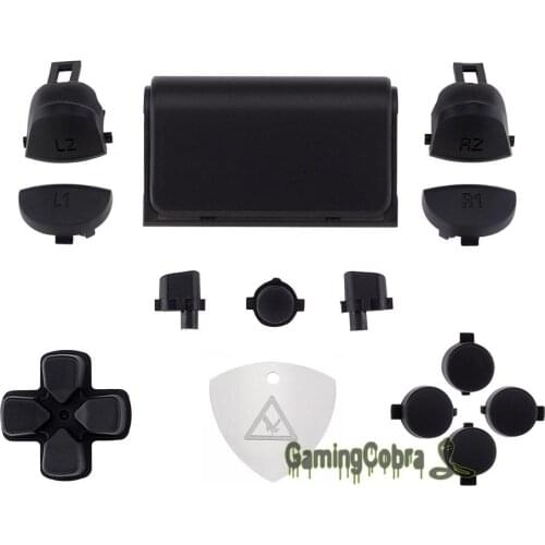 Black Full Set Buttons L1R1 L2R2 Triggers Dpad Home Share Options w/ Tools for PlayStation 4 PS4 Slim PS4 Pro Controller
