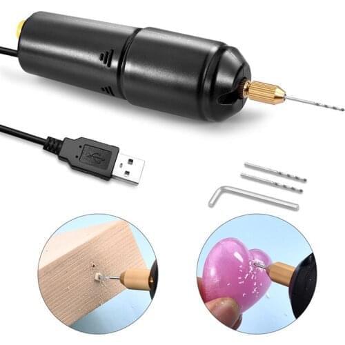 Mini Electric Drill Handheld For Pearl Epoxy Resin Jewelry Making DIY Wood Craft Tools With 5V USB Data Cable