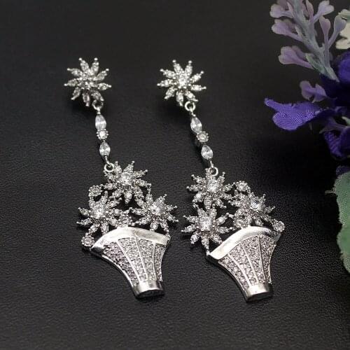 Hermosa Gifts Queen Plated Design Girls Cute Long Earrings 2 1/8 Inch Free Shipping