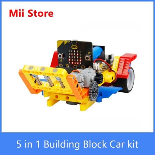 Yahboom 5 in 1 Building Block Running:bit robot catr kit with APP remote control For BBC Micro:bit V2