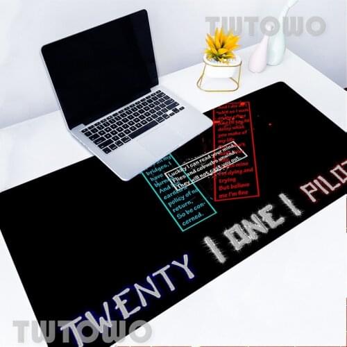 Mouse pad Twenty One Pilots Lyrics New Designs Mouse Pad Rubber big size xl Mouse Pads For Gamer Desk Mats For girls Mousepad
