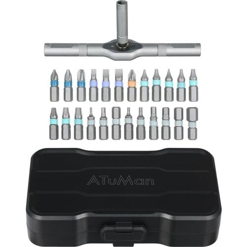 24-In-1 Multipurpose Ratchet Set Screwdriver Ratchet Wrench Screwdriver Bits Set Magnetic Bits DIY Household Repair Tools Set