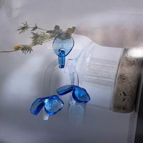 Fashion star earrings top quality CZ crystal transparent two flower earrings fashion show ladies statement earrings