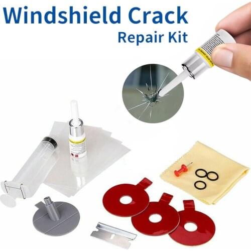 Universal Car Windshield Repair Kit Tools Auto Glass Windscreen Repair Tools DIY Resin Sealer Polishing Protective Glue Car Wash