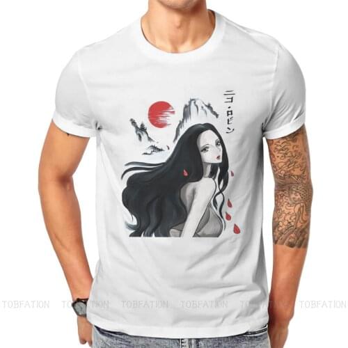 Nico Robin Watercolor One Piece Anime T Shirt Vintage Grunge Plus size O-Neck TShirt Top sell Harajuku Mens Short Sleeve