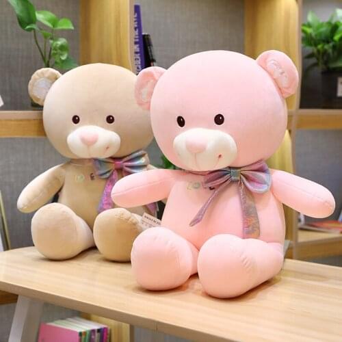 New 65-100CM cute bow tie bear doll plush toy hug bear doll children birthday gift pillow teddy bear home living room bedroom
