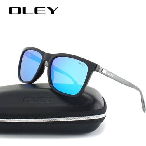 OLEY Aluminum magnesium +R90 fashion sunglasses men women polarized square sun glasses Driving Goggles zonnebril dames