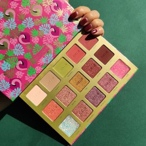 GUICAMI Underwater World 15 Color Eyeshadow Palette Matte Pearlescent Earth Color Unicorn Glitter Sequin Makeup Palette