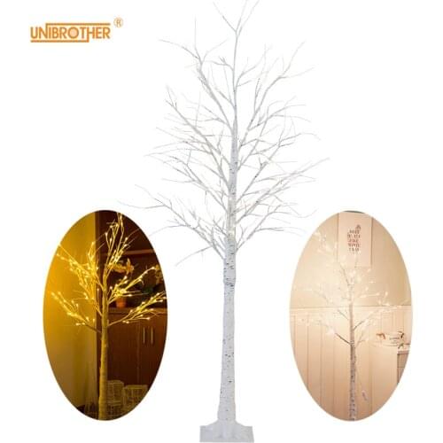 Dropshiping Indoor Tree light LED Silver Birch Lamp christmas decorations for home EU Modern Creative Christmas tree lighting
