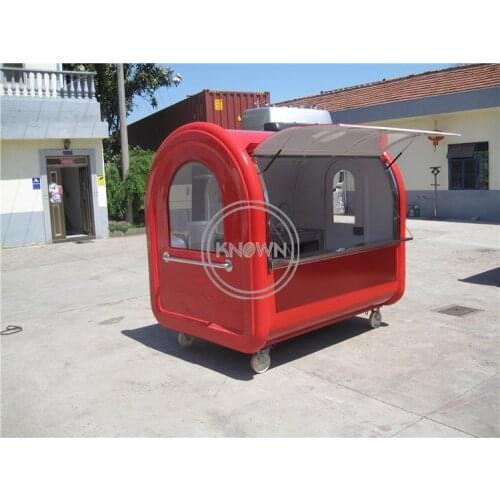 Luxury mobile towing catering trailer, new style good quality steel arc-shape mini food trailer van
