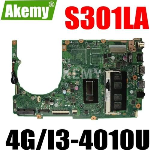 S301L S301LA motherboard For Asus S301LA REV2.2 Mainboard I3-4010U-4GB RAM Processor 100% Tested