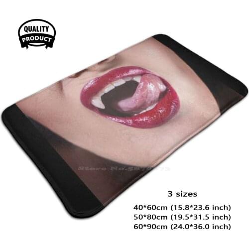 Sexy Vampire Door Mat Foot Pad Home Rug Halloween Costume Vampire Scary Halloween Fangs Horror T
