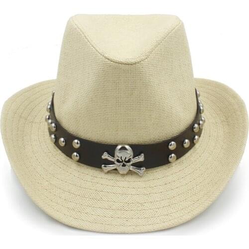 2019 Women Men Straw Sun Sun Hat With Roll Up Summer Sun Western Cowboy Hat Sombrero Billycock Caps Good Package Size 58CM