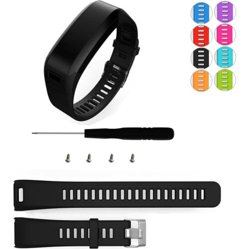 Silicone Watch Strap Buckle Tool Kit For Garmin vivosmart HR Wristband Band Loop For Garmin vivosmart HR Bracelet