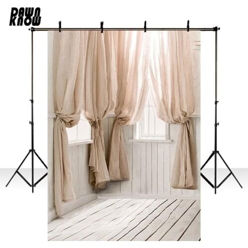 DAWNKNOW Window Curtain Vinyl Photography Background Backdrop For Newborn Photo Shoot Backdrop For Wedding Photo Studio G1043