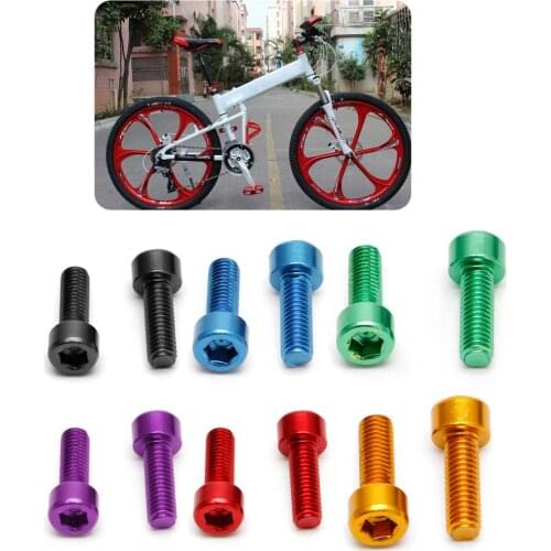 1 Pair Bike Water Bottle Cage Bolts M5 Aluminium Alloy Hex Socket Tapping Screws