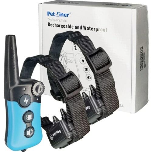 Waterproof Electric Training Collar Anti Bark Stop Shock LCD Display with 2 collars BNF