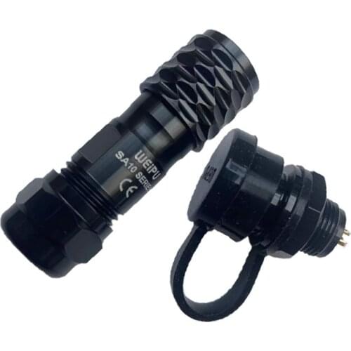 WEIPU SA1010+SA1012 Electrical Connector 2Pin 3Pin 4Pin 5 Pin Outdoor Aviation Plug Socket Push Pull Quick Lock With Dust Cap