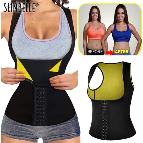 Women Sweat Neoprene Sauna Vest for Weight Loss Tummy Fat Burner Slimming Shapewear Thermo Body Shaper Slimming Waist Trainer