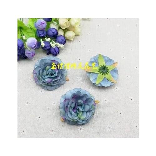 01Home &wedding decoration artificial flowers Silk Flower Imitated Flower Decoration Chrysanthemum Rose Head Mori Handmade 6cm