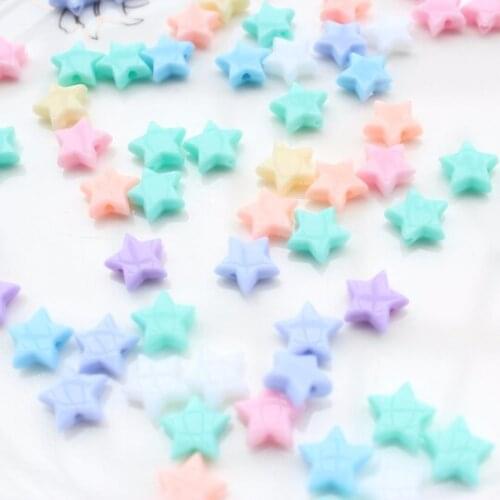 1500pcs 11mm Baby pastel Color Star Bead Acrylic Plastic Resin Bracelet Necklace Jewelry Making Finding