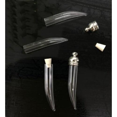 20pieces/lot 35x5mm tiny pepper glass vial pendant wishing glass bottle locket necklace pendant charms jewelry findings