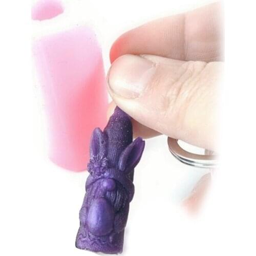 Handmade 3D Gnome Keychain Resin Mold Lucky Dinosaur Gnome Decoration Pendant Silicone Resin Casting Mold Craft Tools