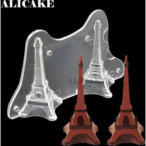 3D Chocolate Mold Eiffel Tower for Chocolates Polycarbonate Cake Molds Decoration Baking Pastry Tools for Bakery Form Mould Tray