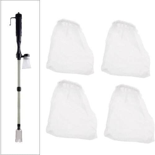 4Pcs Replacement Filter Nylon Bags For Aquarium Battery Powered Gravel Cleaner